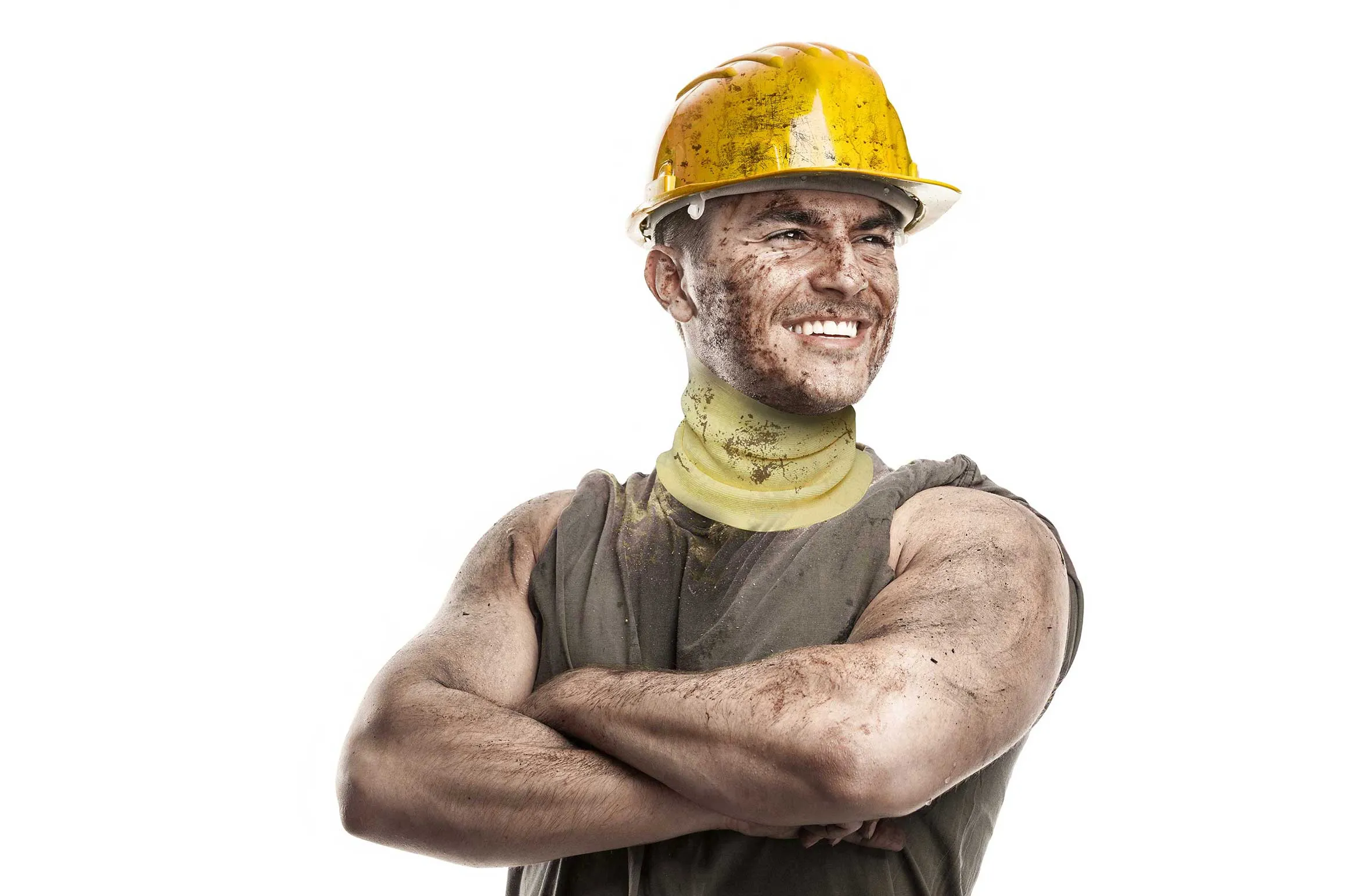 BSV Kevlar 2 Layers Adjustable Neck Protector Yellow - Cut, Scratch & Heat Resistant