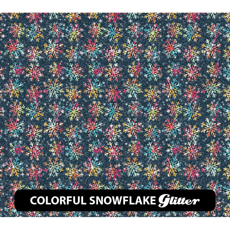 Christmas Glitter Patterned HTV (12" x 12")