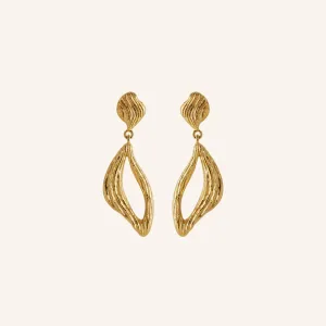 Flowing Dreams Earrings - Gold - Pernille Corydon