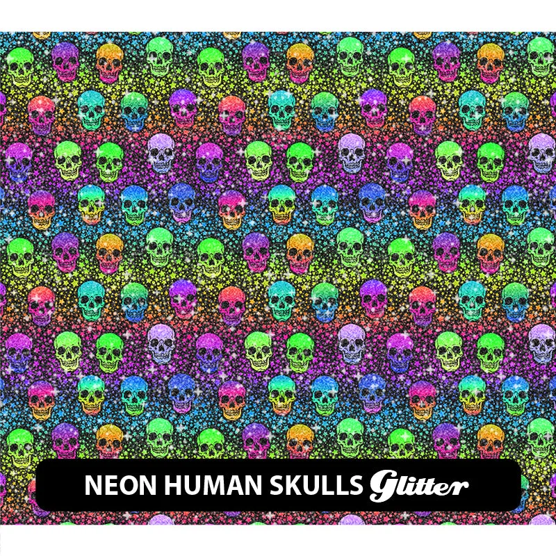 Halloween Glitter Patterned HTV (12" x 12")