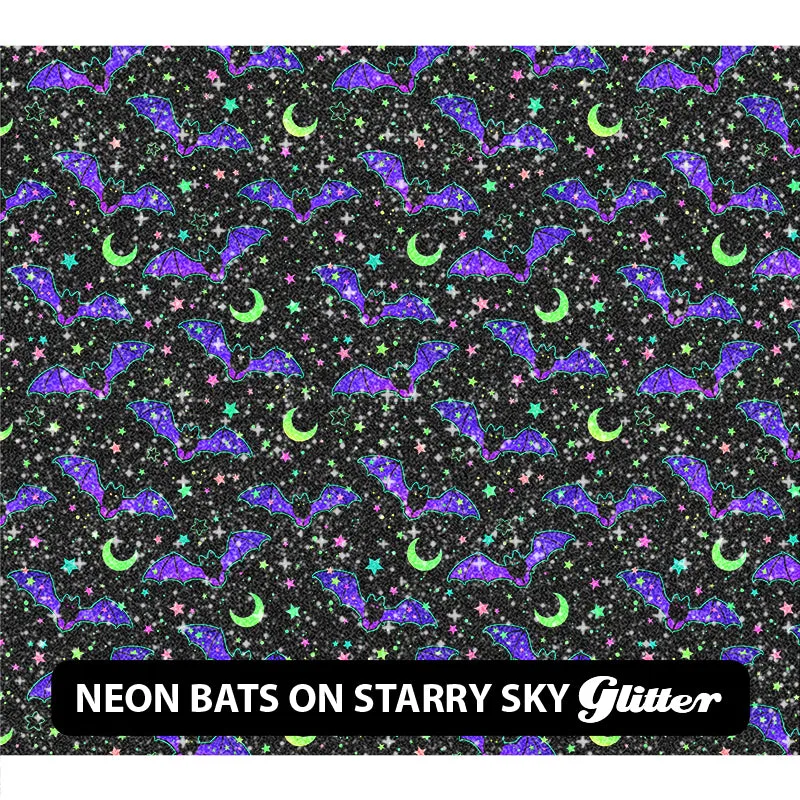 Halloween Glitter Patterned HTV (12" x 12")