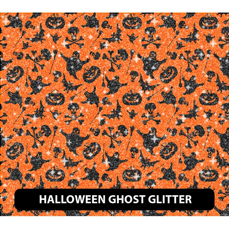 Halloween Glitter Patterned HTV (12" x 12")