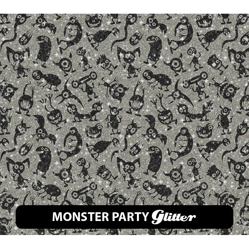 Halloween Glitter Patterned HTV (12" x 12")
