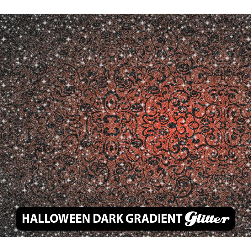 Halloween Glitter Patterned HTV (12" x 12")