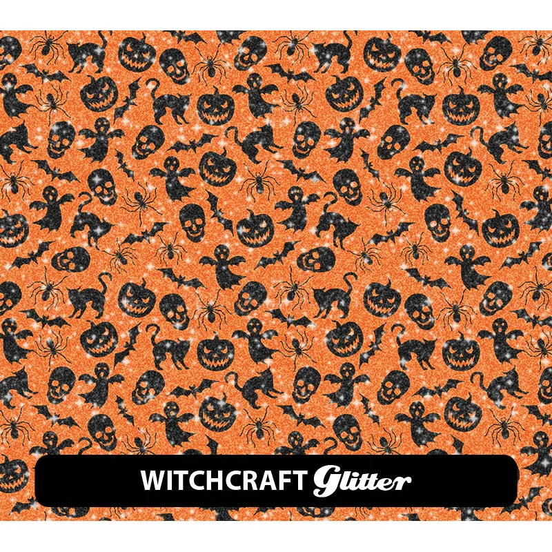 Halloween Glitter Patterned HTV (12" x 12")
