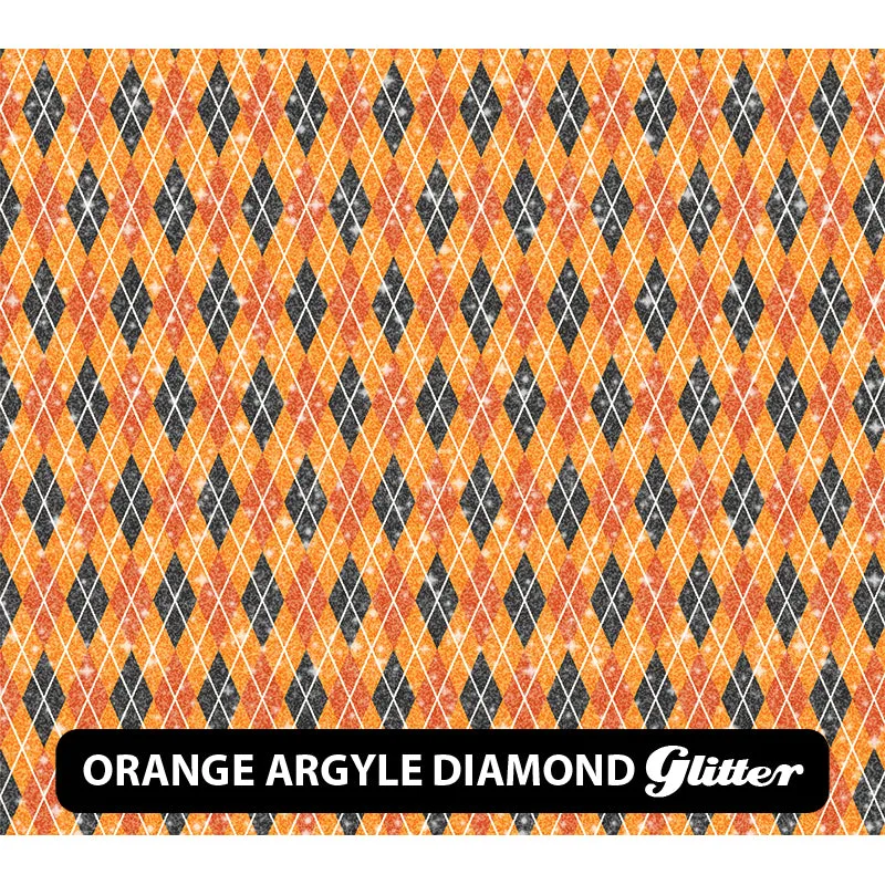 Halloween Glitter Patterned HTV (12" x 12")
