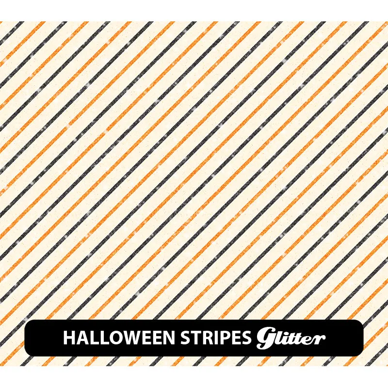 Halloween Glitter Patterned HTV (12" x 12")