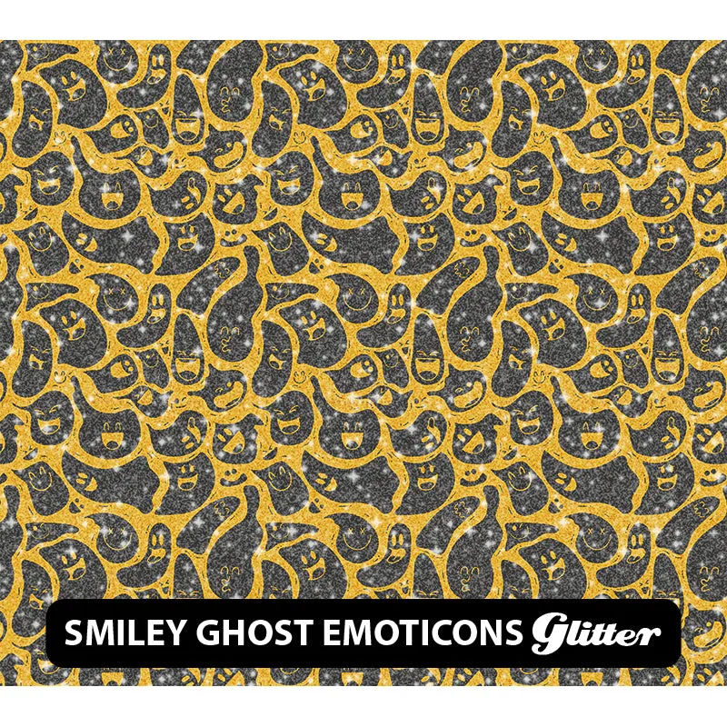 Halloween Glitter Patterned HTV (12" x 12")