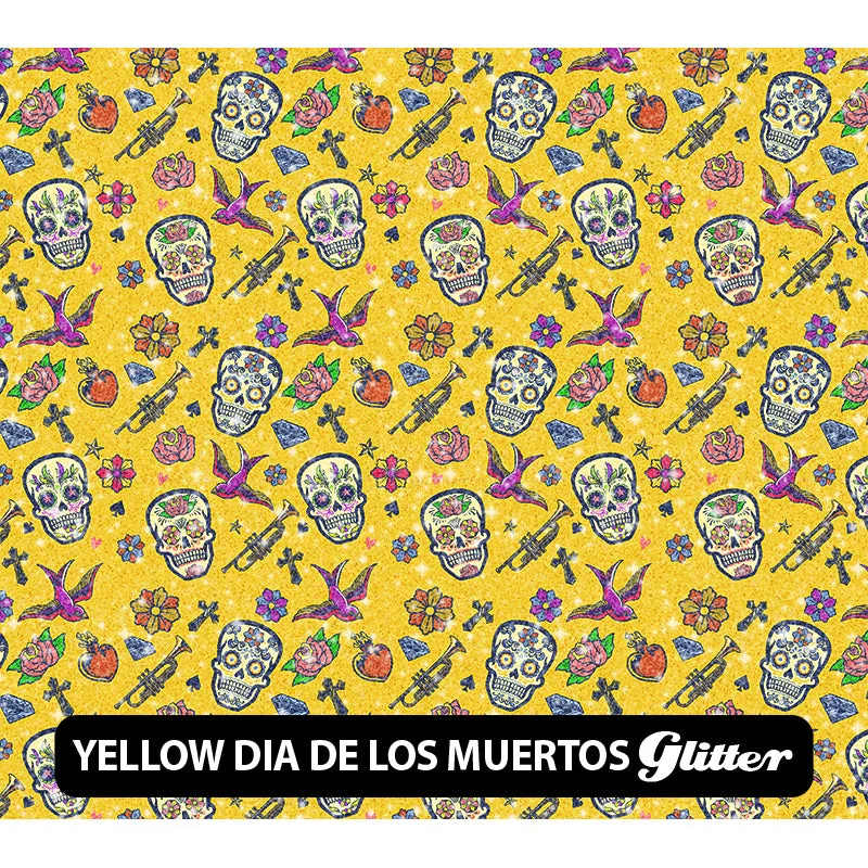 Halloween Glitter Patterned HTV (12" x 12")