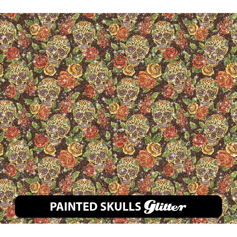 Halloween Glitter Patterned HTV (12" x 12")