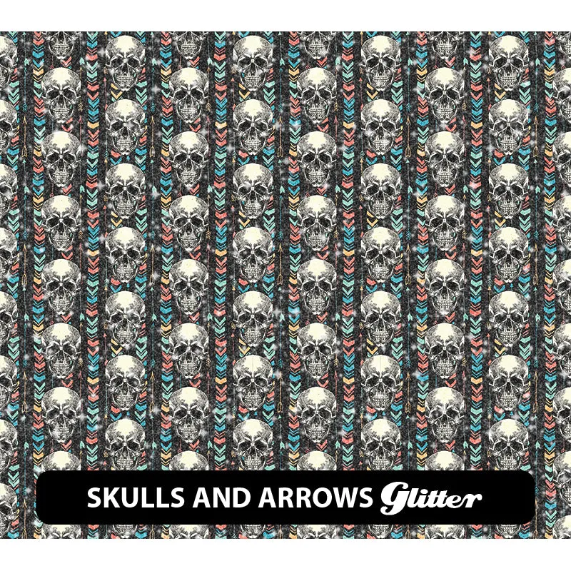 Halloween Glitter Patterned HTV (12" x 12")