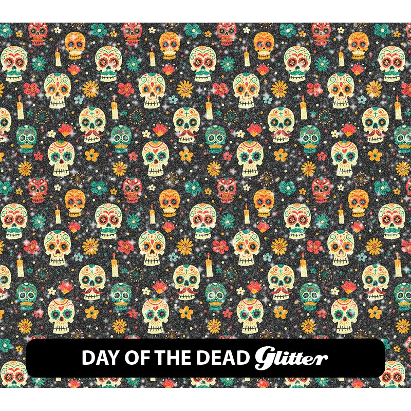 Halloween Glitter Patterned HTV (12" x 12")