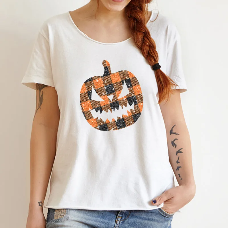 Halloween Glitter Patterned HTV (12" x 12")