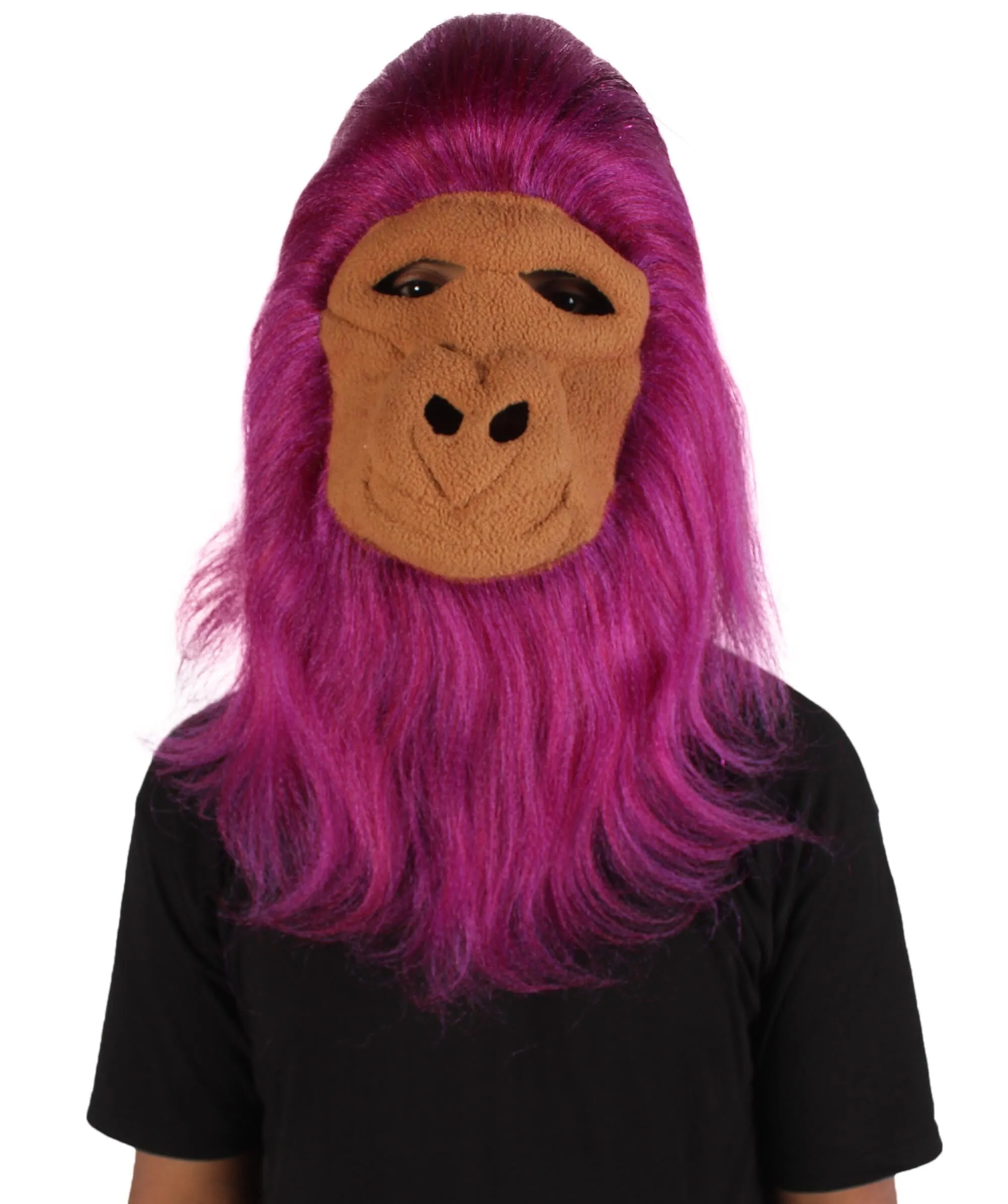 HPO Hairy Unisex Ape Mask and Bodysuit Costume Tinsel | Multiple Colors
