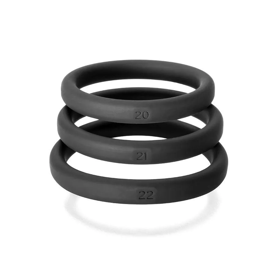 Perfect Fit Xact-Fit Silicone Cock Rings 3-Packs Incremental Sizes