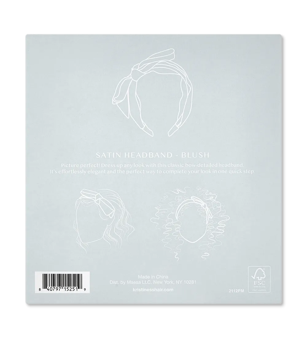 Satin Headband – Blush