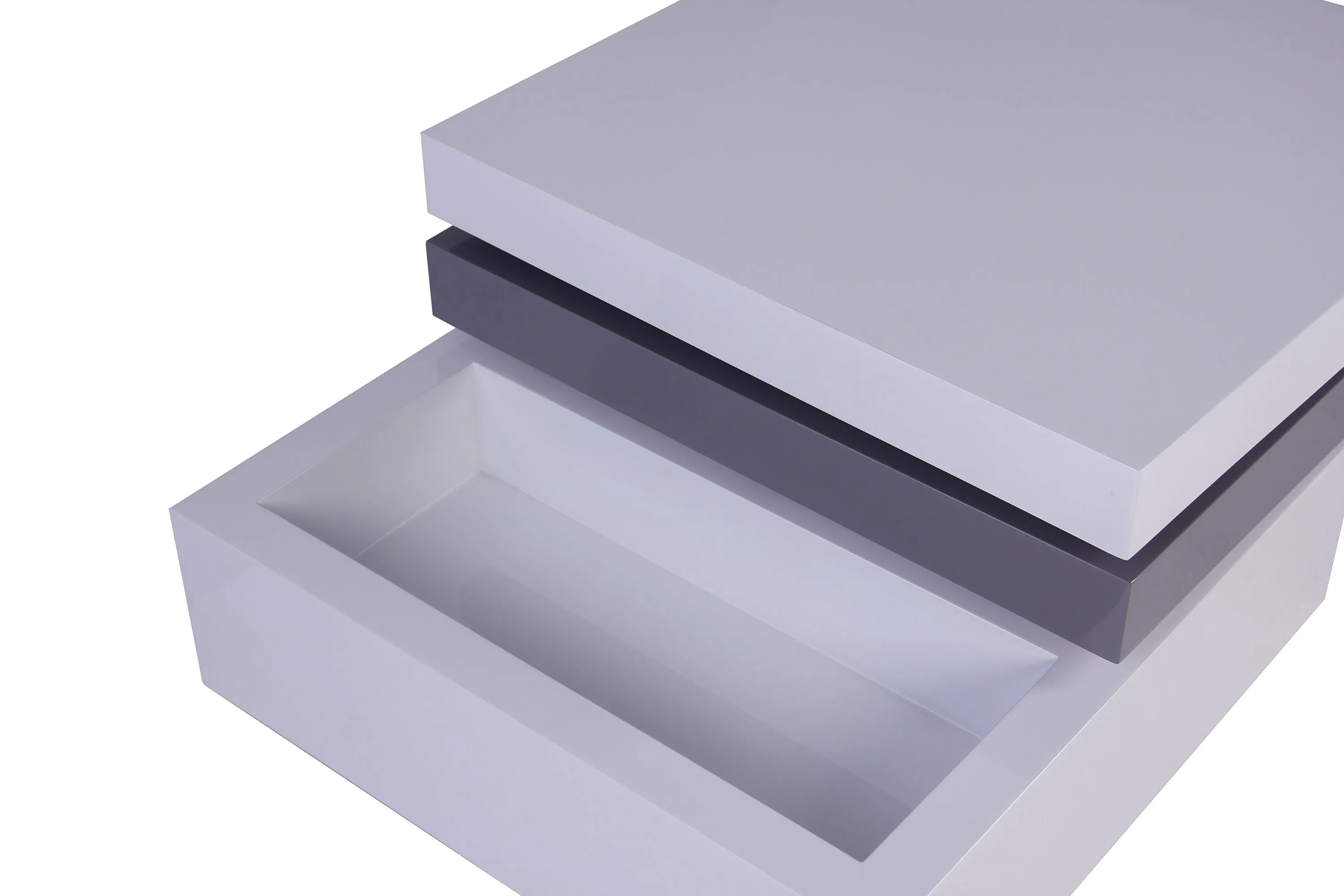 TRISTA White & Gray Coffee Table